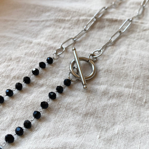 Rosary Black Pearls Necklace