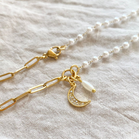 Rosary White Pearls Necklace