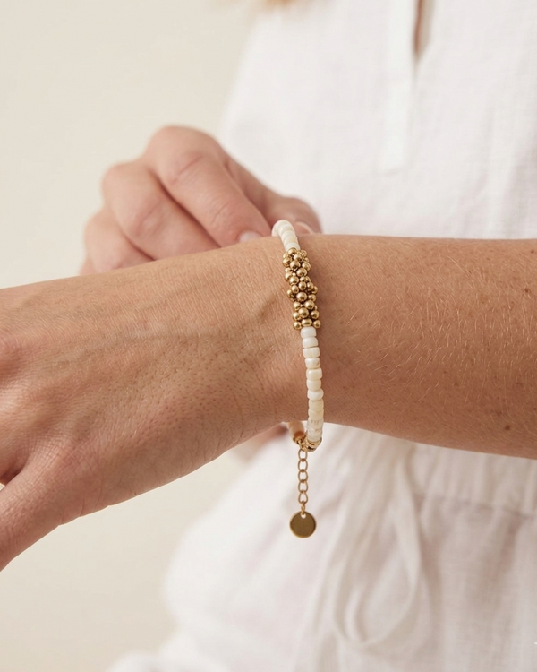 Einfarbige Perle – Gold