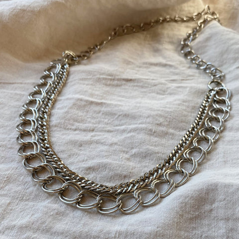 Silver Duet Necklace