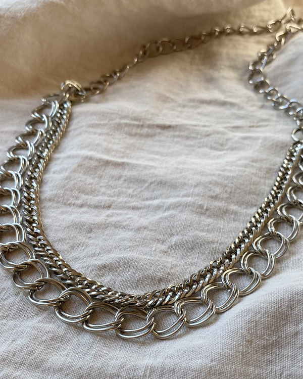 Silver Duet Necklace