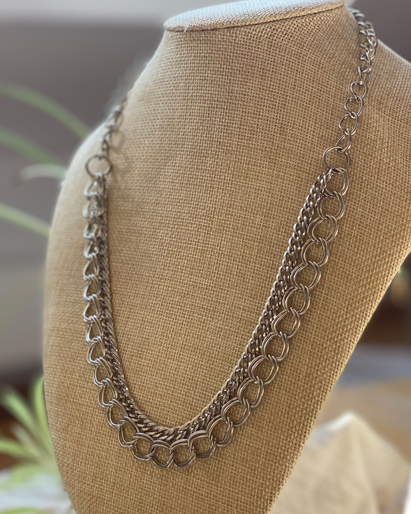 Silver Duet Necklace