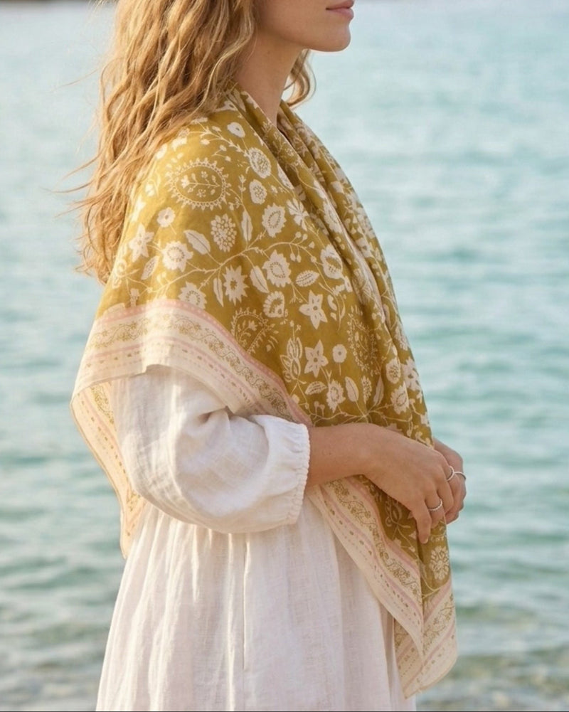 Bronze Cotton Twill Scarve
