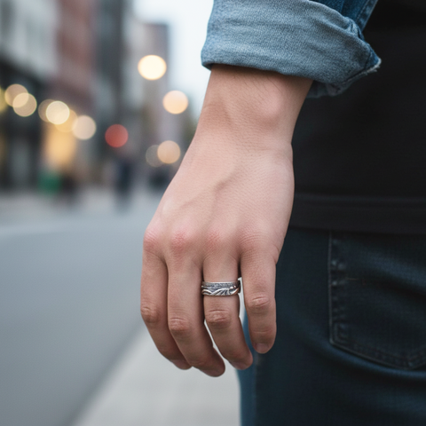 Wavy Ring Men