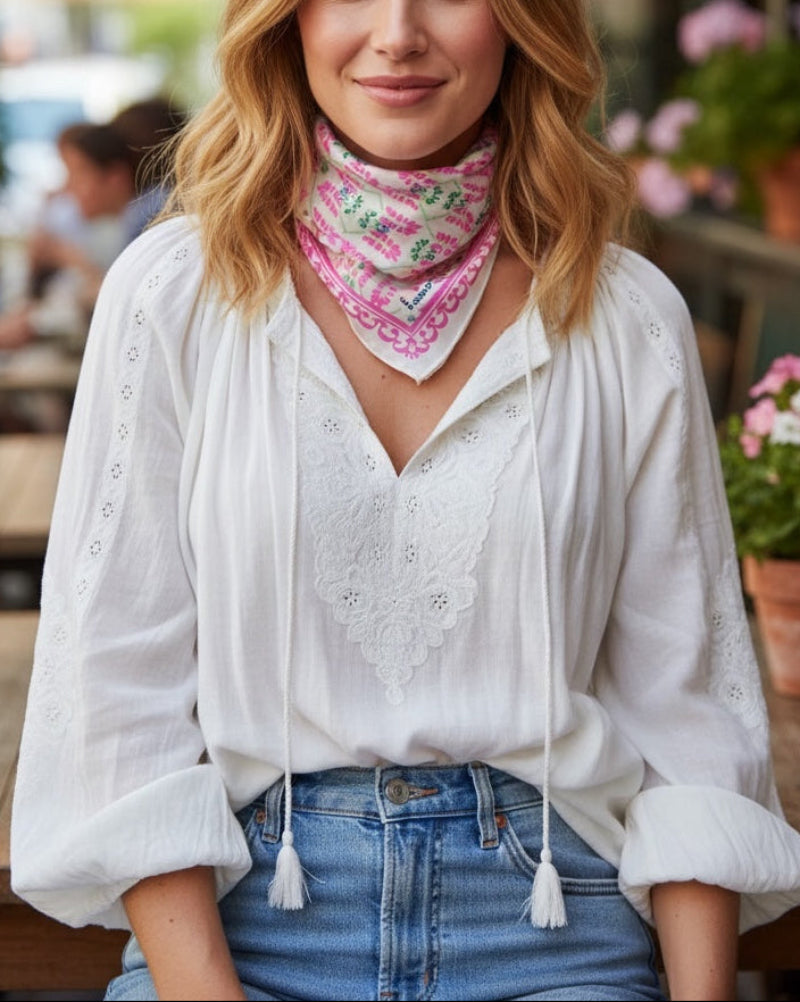 Mini Silk Scarve Albertine - Pink