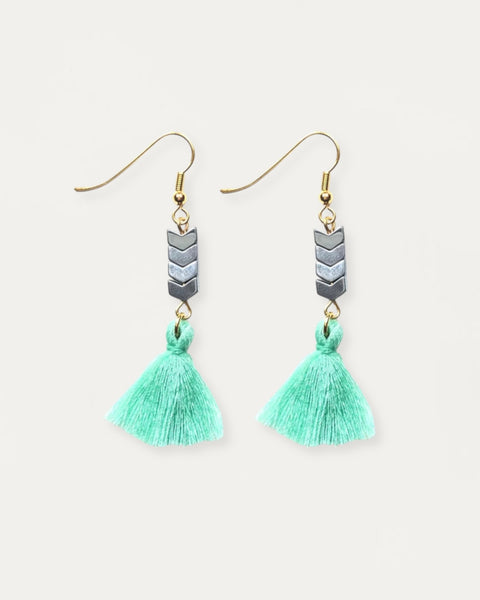 Pastel Tassels Earrings - Gold