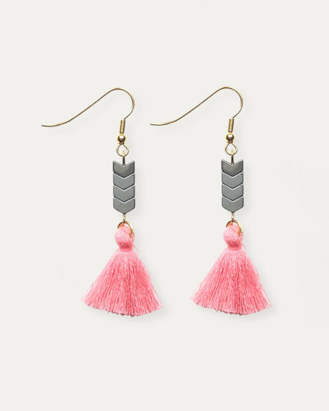 Pastel Tassels Earrings - Gold
