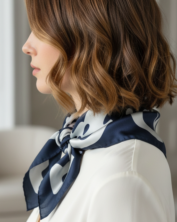 Mini Silk Peace & Love - Navy