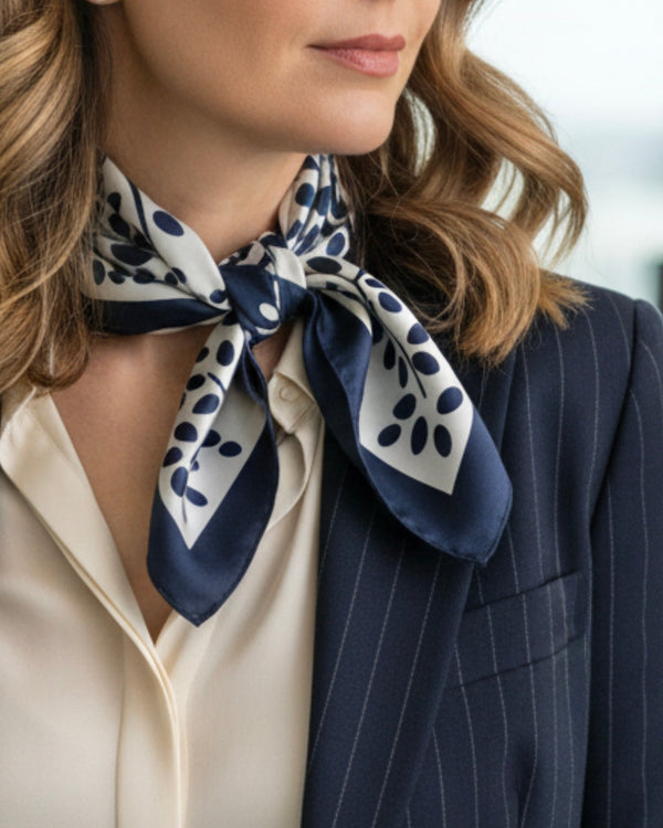 Mini Silk Peace & Love - Navy