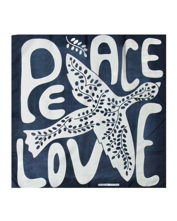 Mini Silk Peace & Love - Navy