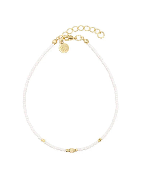 Eleganz-Fußkettchen – strahlendes Weiß