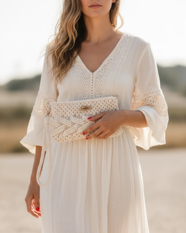 Waves Macrame Clutch