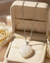 Quartz White Heart Necklace