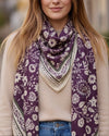 Purple Cotton Twill Scarve