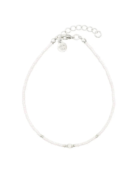 Eleganz-Fußkettchen – strahlendes Weiß