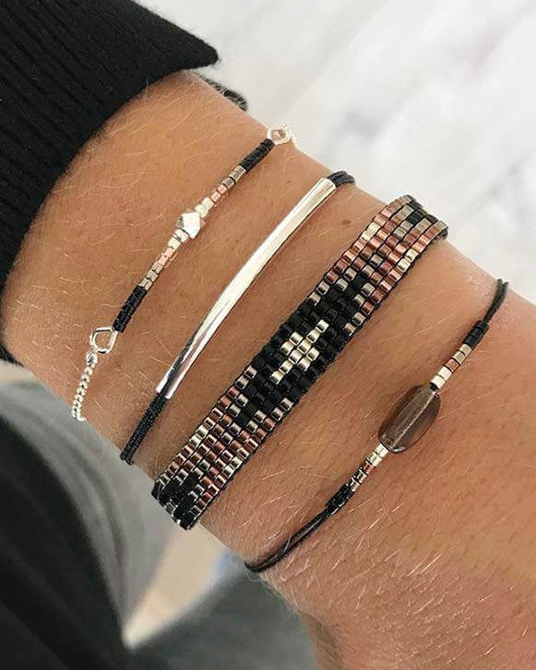 Delicate Chain Beads Black