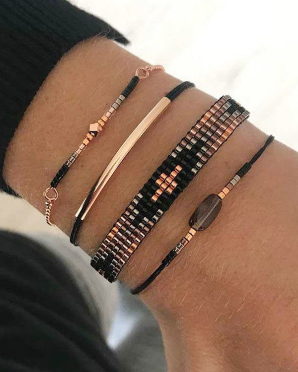 Glass Stone Black - Brown