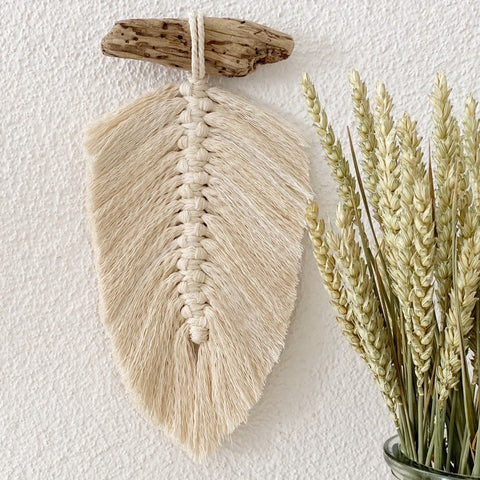 Beige Feather with stick