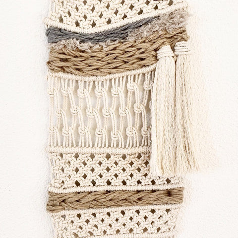 Jute-Makramee-Wandteppich, Serie Weaving