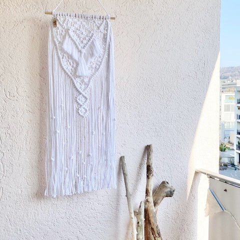 Total White Macrame Tapestry