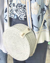 Bali White Rattan Bag