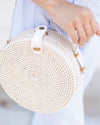 Bali White Rattan Bag