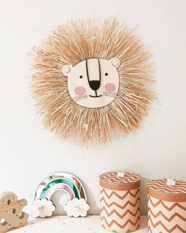 Raffia Lion - Wall Decor