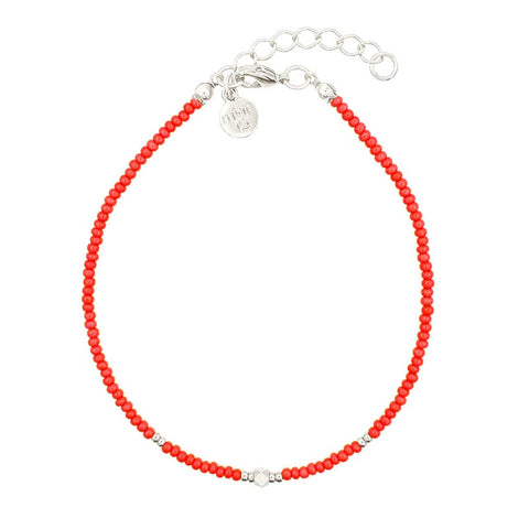 Elegance Anklet - Coral Red