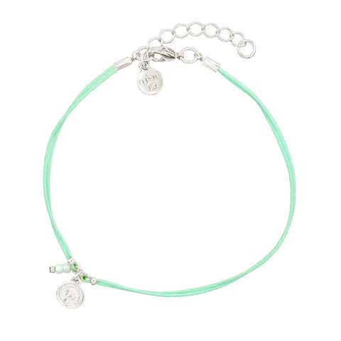 Coin Anklet - Mint Green