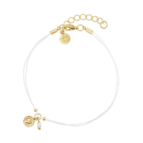 Coin Anklet - White