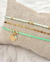 Coin Anklet - Mint Green