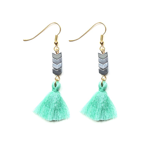 Pastel Tassels Earrings - Gold