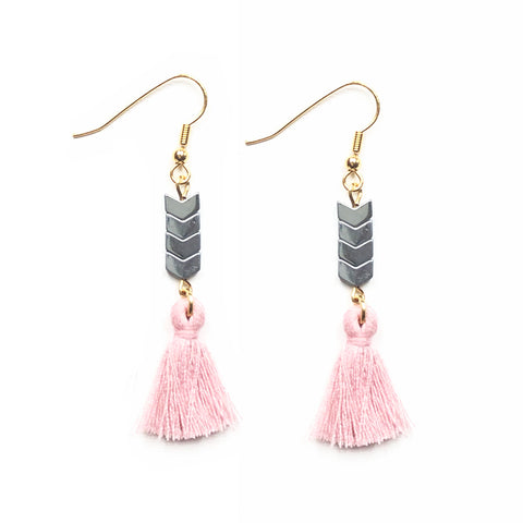 Pastel Tassels Earrings - Gold