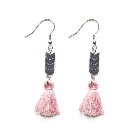 Pastel Tassels Earrings - Silver