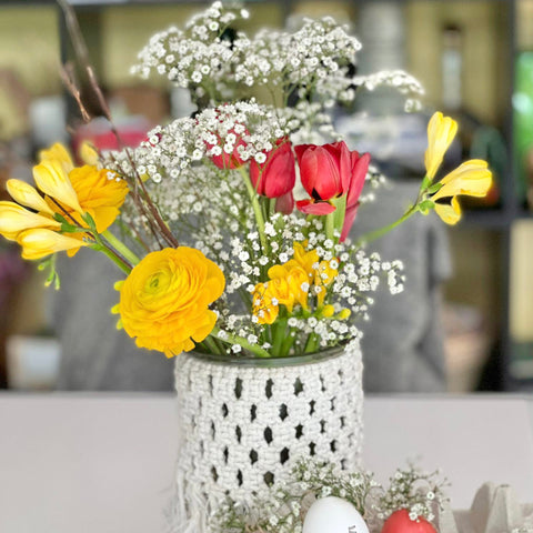 Macrame Candlelight / Flower Vase